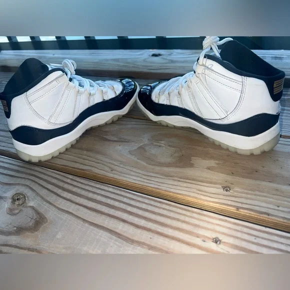 Gratitude 11’s Pre-school Jordan Kids Sneakers Black and White